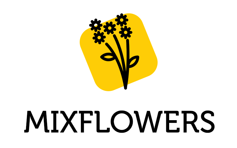 Логотип MixFlowers - букети з безкоштовною доставкою!